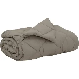 vidaXL Sommerdecke Hellgrau 240 x 260 cm Mikrofaser