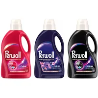 PERWOLL Flüssig-Set 3x 27 Waschladungen (81WL) 1x Black & 1x Black Blütenmeer & 1x Color, Feinwaschmittel-Set reinigt sanft und erneuert Farben und Fasern, mit Dreifach-Renew-Technologie