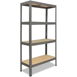 shelfplaza Schwerlastregal, grau Metall, Rechteckig, 75x180x40 cm, Freizeit, Heimwerken, Werkstatt, Schwerlastregale
