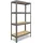 shelfplaza Schwerlastregal, grau Metall, Rechteckig, 75x180x40 cm, Freizeit, Heimwerken, Werkstatt, Schwerlastregale