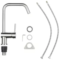 Livarno Home Einhebel-Spültischarmatur, 40-mm-Kartusche satiniert nickel