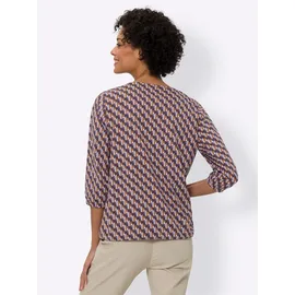 Sieh an! 3/4-Arm-Shirt in aubergine-flieder-bedruckt | Gr.: 38