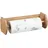 Relaxdays Wand Küchenrollenhalter Bambus, Papierrollenhalter zur Wandmontage, Halter für Küchenrollen, natur,