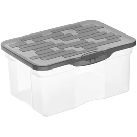 Rotho Ranger Aufbewahrungsbox 4.2l mit Deckel, Kunststoff (PP) BPA-frei, anthrazit, A5/4.2l (26.5 x 19.0 x 12.5 cm)