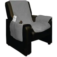 BestLivings Sesselschoner Lammflor 147 x 147 cm hellgrau -