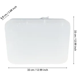 EGLO LED Deckenlampe Frania-S, Sternenhimmel Deckenleuchte mit Kristall-Effekt, Wandlampe aus Stahl und Kunststoff in weiß, Lampe für Badezimmer und Küche, neutralweiß, IP44, 33... -