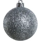 Trendline Weihnachtskugeln bruchfest, langlebig Ø 6, 8 10 cm silber 26 Stück