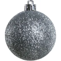 Trendline Weihnachtskugeln bruchfest, langlebig Ø 6, 8 10 cm silber 26 Stück