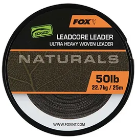 Fox International Fox Naturals Leadcore 50lb 22.7kg - 25m Vorfachschnur, Vorfach zum Karpfenangeln, Vorfachmaterial