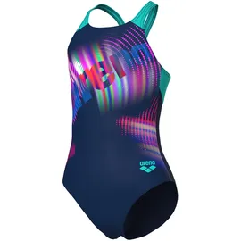 Arena LIT LOGO SWIMSUIT V BACK Blau 152