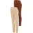 NEUN MONATE Umstandshose NEUN MONATE "2 Stück Umstands-Hosen für Schwangerschaft und Stillzeit", Damen, Gr. 44/46, N-Gr, braun (braun, beigemeliert), Jersey, Obermaterial: 95% Baumwolle, 5% Elasthan.