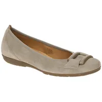 Gabor Schuhe Ballerina grau kiesel 74.166.12 für Damen, beige, Größe 37 EU 4 UK