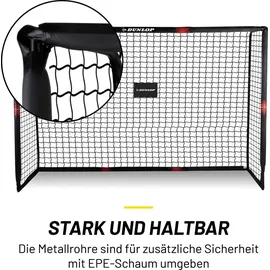 Dunlop Fußballtor Schwarz/Rot 240 x 160 x 85 cm