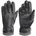 Lederhandschuhe PEARLWOOD JACKSON Herren Gr 9 schwarz Schafsleder unifarben Handschuhe Strickbündchen dekorative Ziernähte weiches Fleecefutter