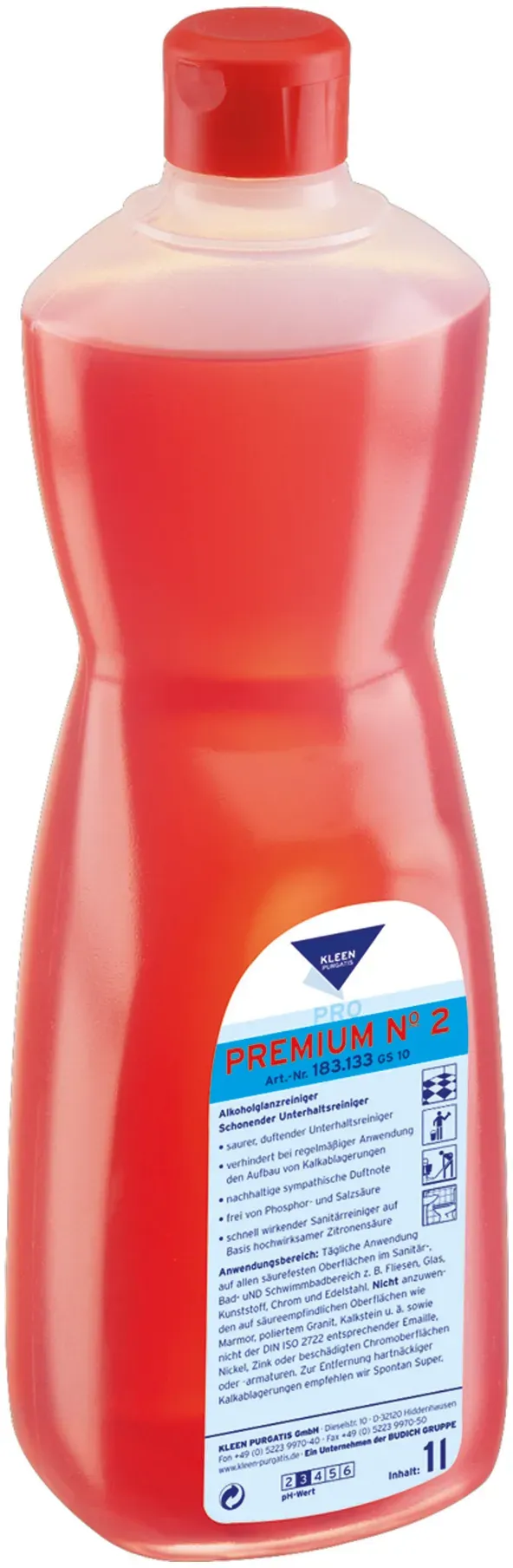 Kleen Purgatis Premium No 2 Sanitärunterhaltsreiniger 1 Liter Flasche