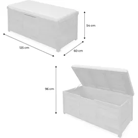 sweeek Gartentruhe 200 l 125 x 60 x 96 cm Braun