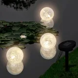 vidaXL Schwimmleuchte Solarkugeln Schwimmkugeln 3er LED