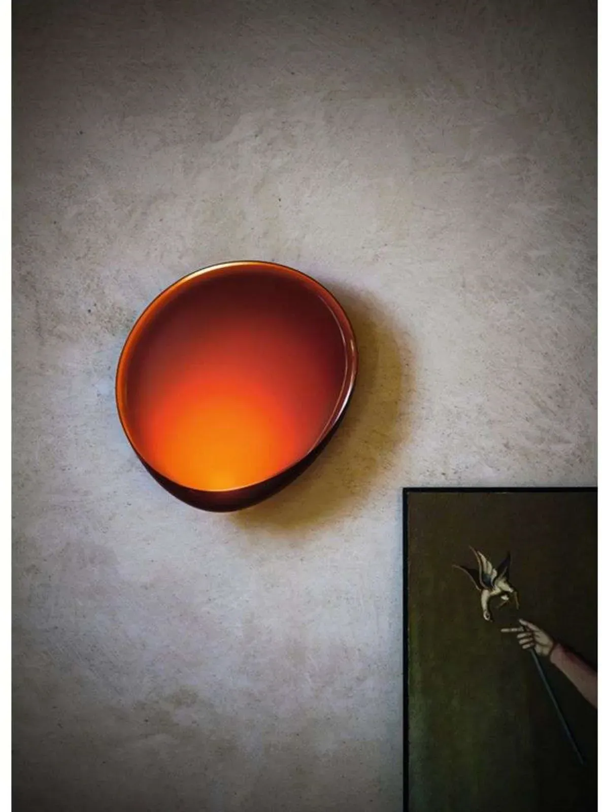 Wandleuchte Foscarini, Rot, Kunststoff - 48.5 - 48