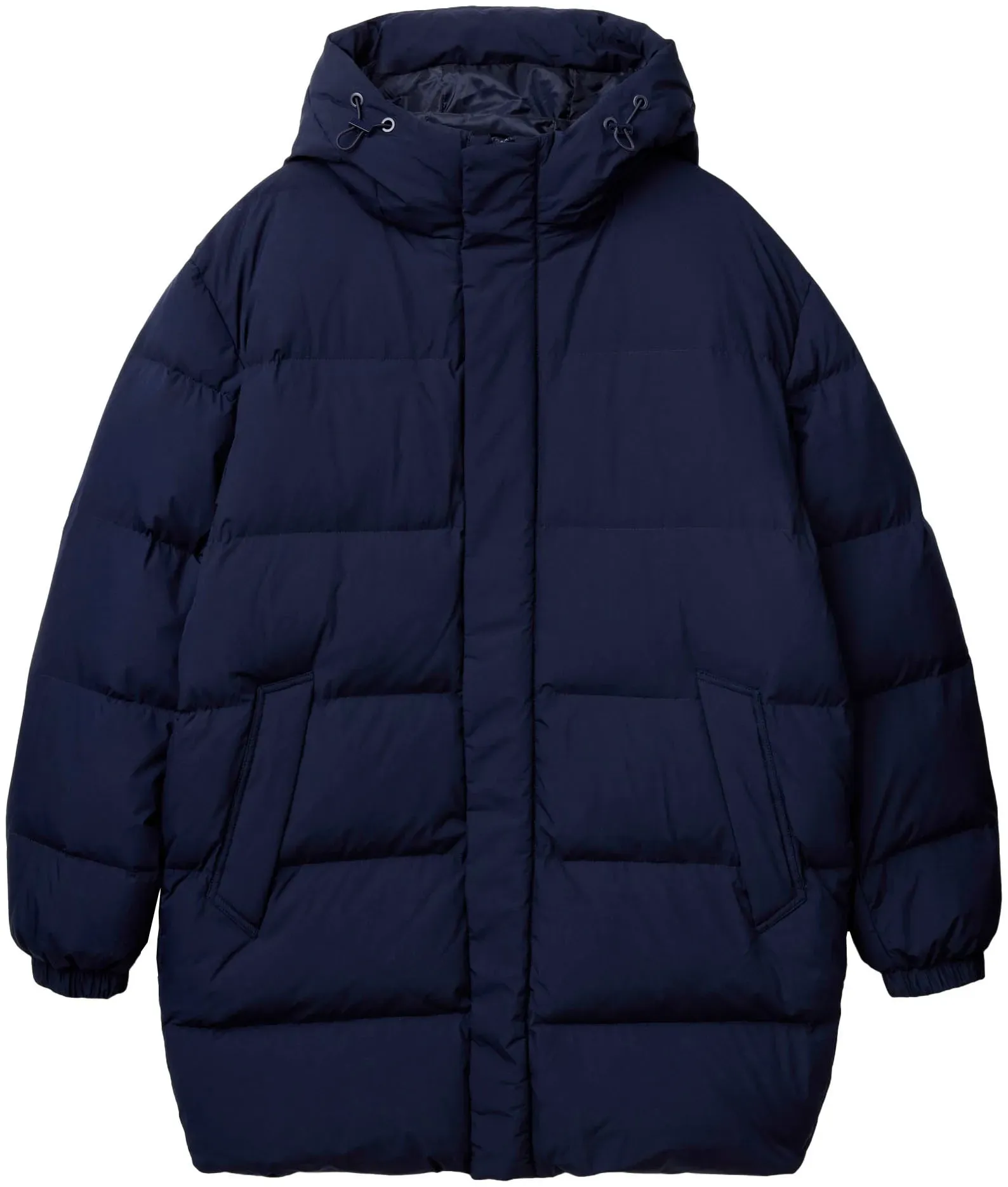 Steppjacke, Herren, Gr. L, blau (marine), Obermaterial: 100% Polyester, UNITED COLORS OF BENETTON, regular fit, Jacken Steppjacke, mit verstellbarer Kapuze