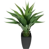 I.GE.A. Kunstpflanze Künstliche Agave im Topf Pflanze Aloe Vera Sansevieria, I.GE.A., Höhe 70 cm, Grünpflanze Zimmerpflanze Palme grün