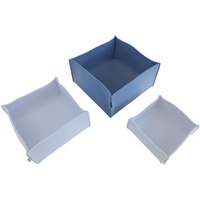 Filz-Körbchen 32x32x16cm (20 Farben) - Korb - Box - Aufbewahrung - Utensilienkorb - Brotkorb - Obstkorb - Regalkorb - eckig – quadratisch (109 pastellblau)