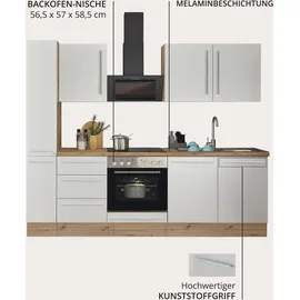 kochstation Küchenzeile Florida 240 cm weiß