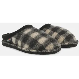 HAFLINGER Flair Plaid Pantoffeln Weiß 40