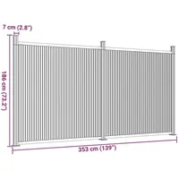 vidaXL Zaunelement 353 x 186 cm Braun/WPC
