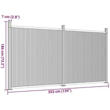 vidaXL Zaunelement 353 x 186 cm Braun/WPC