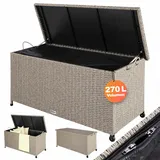 CASARIA Auflagenbox Creme 117x53x60cm Rollen