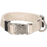 Karlie Flamingo Halsband für Hund Lago beige XS 20-35cm 15mm - Stufenlos verstellbar - Verchromte Klickschnalle und Ring für Leine