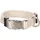 Karlie Flamingo Halsband für Hund Lago beige XS 20-35cm 15mm - Stufenlos verstellbar - Verchromte Klickschnalle und Ring für Leine