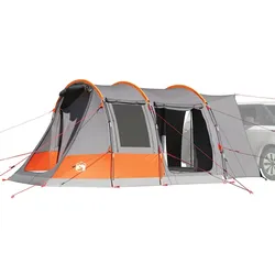 Autozelt 2 Personen Grau und Orange Wasserfest