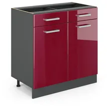 Vicco Schubladenschrank R-Line 80 x 81,6 x 46 cm Rot