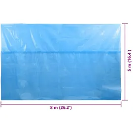 vidaXL Poolabdeckung Blau 975×488 cm