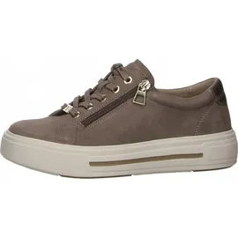 CAPRICE Damen Sneaker flach aus Leder mit Reißverschluss, Braun (Mud Comb), 40