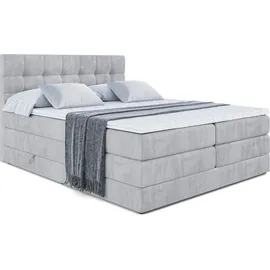 altdecor Boxspringbett BERO KING - 160x200 - H3/H4 - Hellgrau