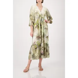 Monari Maxikleid Tropisches Muster Grün/Mehrfarbig 40