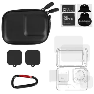Fukaisu Zubehör für Insta 360 Ace Pro 2, mit Mini Tragetasche Gehärtetes Glas Objektiv & Displayschutz Kunststoff Vorderes Display Film Silikon Objektivabdeckung für Ace Pro 2 Action Kamera