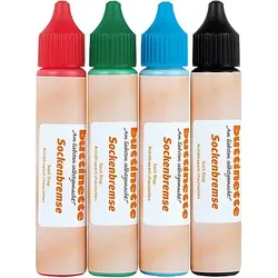 buttinette Sockenbremsen "Grundfarben", 4x 30 ml