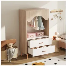 stilvora Kleiderschrank 80x46x141,5 cm Weiß