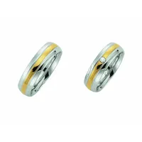 Adelia ́s Partnerring Damen Edelstahl Freundschaftsring, Edelstahlschmuck für Damen silberfarben 52