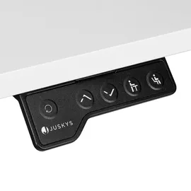 Juskys Schreibtisch 140x60cm - Elektrisch stufenlos verstellbar Bürotisch Sitz- - Weiß