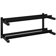 sportnow Hantelständer Wandhalterung Hantelablage bis 70 kg belastbar schwarz Stahl 98 x 40 x 35 cm