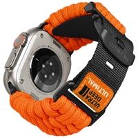 ULTIMAL kompatibel mit Apple Watch Ultra 2 Armband 49mm,Robuste Survival 550 Paracord Nylon Band,Verstellbare Schnalle für Apple Wtach Band Ultra/Ultra 2 Orange
