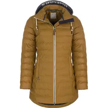 Dry Fashion Damen Polyurethan-Mantel Danzig gesteppt - Outdoor-Jacke wind- und wasserdicht in Zimt Größe 50 - 50