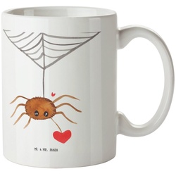 Mr. & Mrs. Panda Tasse Spinne Agathe Liebe – Weiß – Geschenk, Keramiktasse, Kaffeebecher, Te, Keramik weiß