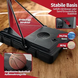 Costway Basketballständer schwarz 130-305 cm