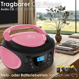 Cyberlux Tragbarer CD-Player Kinder Radio pink