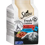 Sheba Katzennassfutter Fresh Cuisine Taste of Paris, 36 Portionsbeutel, 6x50g (6er Pack) – Katzenfutter nass, mit Rind und Weißfisch (MSC zertifiziert)